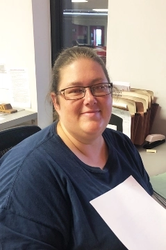 Karen Weber wearing glasses