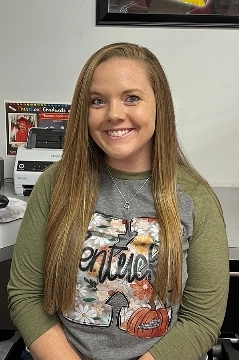 a woman with blonde hair